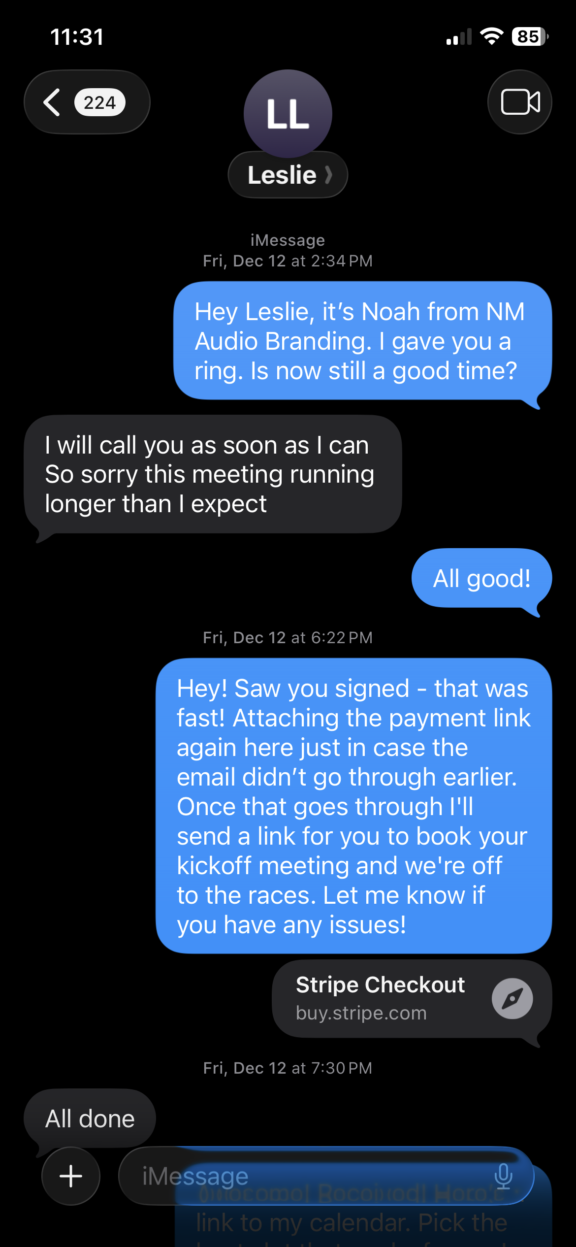 Same-day sign and payment